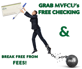 Man reaching for MVFCU's Free Checking 